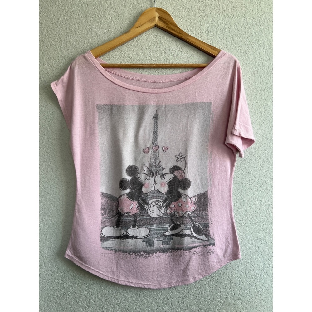 Disney Pink Shirt Disneyland Paris Mickey Minnie